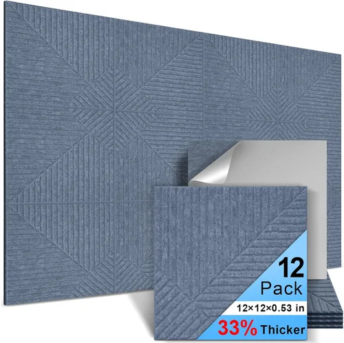 Miniatura 26 de Paquete de 8 Paneles Decorativos Absorbentes de Sonido, Arte de Pared Absorbente de Sonido, Arte de Pared Acústico de 48 x 32 Pulgadas