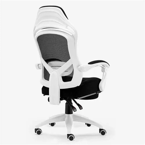 Miniatura 6 de Silla de oficina de malla de tela, silla giratoria ejecutiva de escritorio para computadora con asiento grande y reposabrazos ajustables (D)