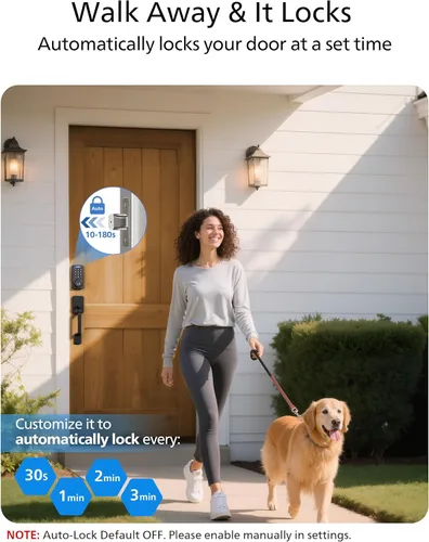 Miniatura 5 de Cerradura inteligente Wi-Fi Philips con cerrojo de puerta y manija, juego de cerradura de puerta sin llave para puerta delantera, cerradura