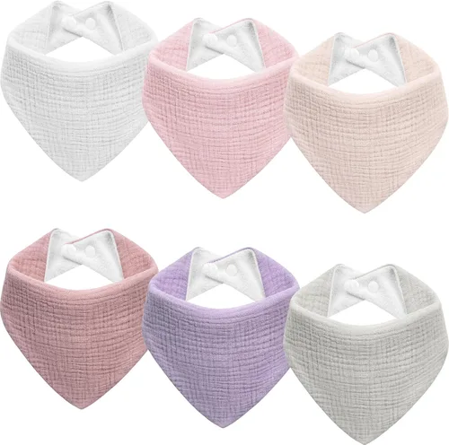 Miniatura 11 de Baberos de muselina para bebé, baberos de bandana para babeo para bebés niñas y niños, recién nacidos, niños pequeños, babeo y dentición Azul macaron