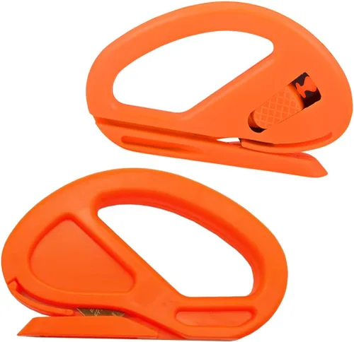 Miniatura 7 de 2 piezas de cortador de papel de regalo, herramienta de corte de película de vinilo de seguridad Snitty con cuchilla, cuchilla de fibra de carbono