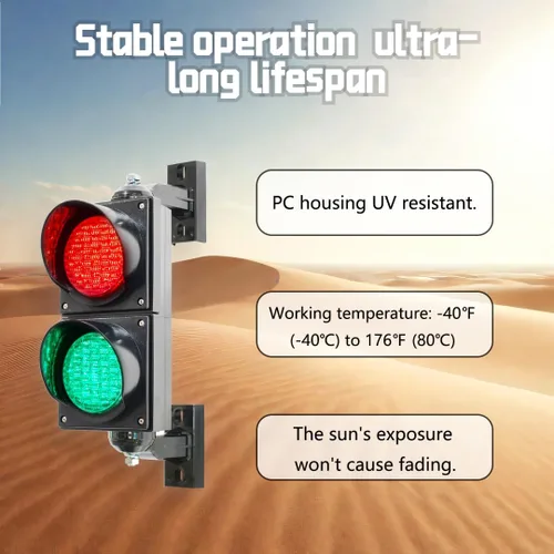Miniatura 2 de 100-2 4inch 3.937 in tráfico Stop/Go Light/Botón Control/AC 85-265V lámpara LED, PC cubierta resistente al agua IP65