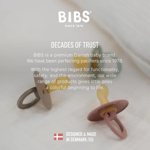 Miniatura 6 de BIBS Colección Try-It Paquete de 4 Chupetes Pezón Redondo, Anatómico y Simétrico Libre de BPA Látex de Goma Natural/Silicona Fabricado