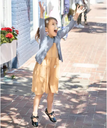 Miniatura 2 de Felix & Flora - Zapatos bajos de vestir con flores para niña pequeña, tipo bailarina, para fiesta, escuela o boda