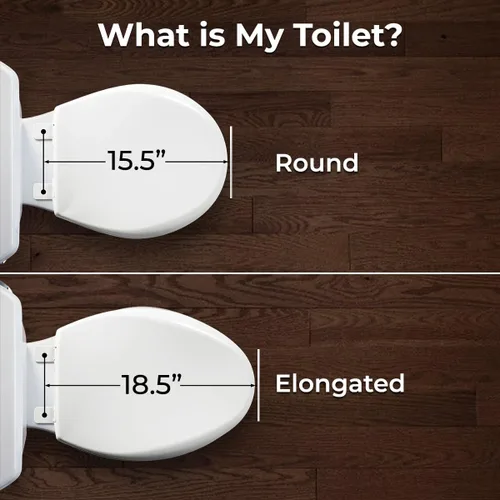 Miniatura 7 de GenieBidet Asiento de inodoro de bidé alargado - Boquillas dobles con adaptador en T y botella - Presión de agua ajustable y asiento de bidé de Lado