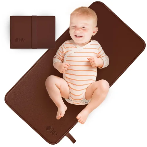 Baby Uma Cambiador de bebé de cuero vegano - Cambiador impermeable y lavable, XL para bebés en crecimiento, no tóxico, sin plomo y sin ftalatos, se