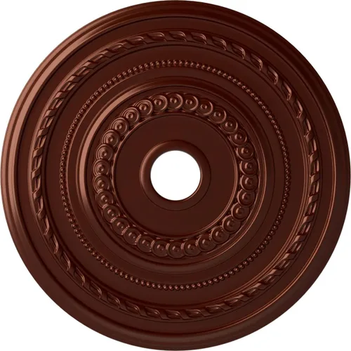 Miniatura 27 de Ekena Millwork CM25COFCS Cole Medallón de Techo, 25 3/8"OD x 3 3/8"ID x 1 3/8"P, pintado a mano Flash Cobre