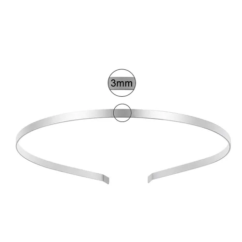 Miniatura 2 de 12 diademas de metal liso en tono plateado dorado y negro para bricolaje con base de tiara en blanco, bandas para la cabeza, 3 colores, 0.118