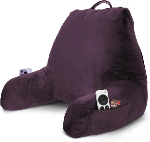Miniatura 29 de Nestl Almohada de lectura para niños y adolescentes con espuma viscoelástica triturada, almohadas de respaldo para leer, ver y jugar, uso