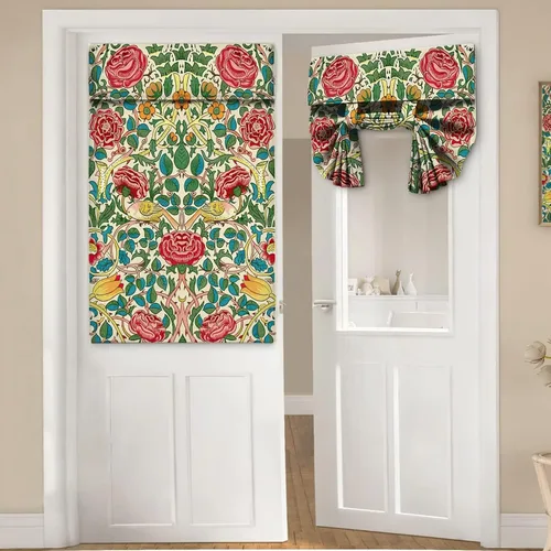 Miniatura 27 de Cortinas de puerta negras y rojas para ventanas de puerta, estampado de leopardo y cebra, cortinas de ventana para puerta de vidrio francesa