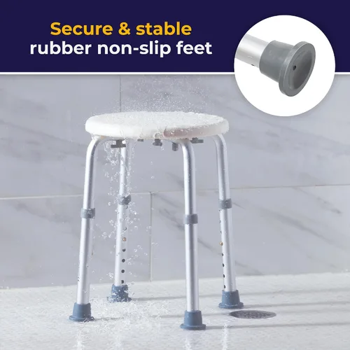 Miniatura 5 de Altura ajustable taburete de baño., RTL12004KD, Blanco, 1, 1