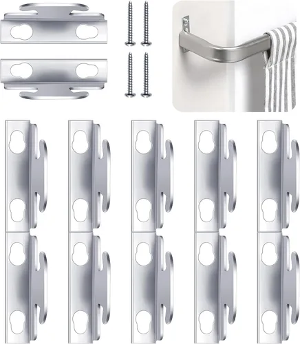 Funrous Soporte para barra de cortina, accesorios para esparcidor, soporte de pared, juegos de barras de cortina ajustables con tornillos para