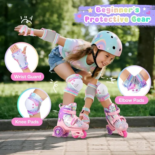 Miniatura 2 de Rodilleras para niños – Juego de rodilleras y coderas para niños pequeños de 3 a 12 años, equipo de protección para niños, patineta, bicicleta