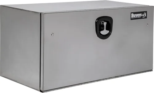 Miniatura 7 de Buyers Products 1702653 - Caja de almacenamiento de acero inoxidable pulido para debajo de la carrocería del camión con pestillo de mango en T, 18 x