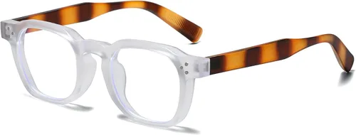 Miniatura 11 de AIEYEZO Lentes retro de luz azul para hombres y mujeres, anteojos cuadrados con marco grueso, gafas de computadora vintage de moda