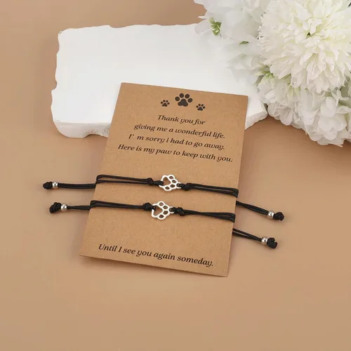 Miniatura 2 de PLwelth Pulseras de perro de cachorro para mujeres y hombres, regalos conmemorativos para amantes de las mascotas, regalos de amistad para ella, sus