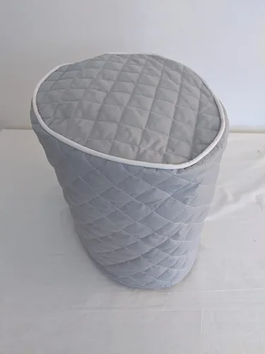 Funda acolchada para olla de cocción lenta (8 cuartos de galón, ovalada, gris ceniza)