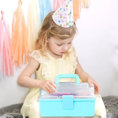 Miniatura 7 de VLUSSO Kit de Suministros de Artes y Manualidades de 3000 Piezas para Niñas de 8 a 12 Años con Limpiadores de Tubos, Cuentas, Manualidades
