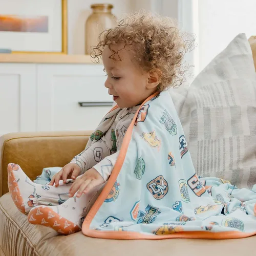 Miniatura 39 de Copper Pearl Manta de bebé de tres capas: edredones suaves para bebés para niños y niñas, transpirable, acogedora, manta para niños pequeños