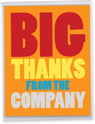 Miniatura 8 de NobleWorks - Tarjeta de felicitación de agradecimiento divertida jumbo de nosotros de 8.5 x 11 pulgadas con sobre (paquete de 1) gran gran