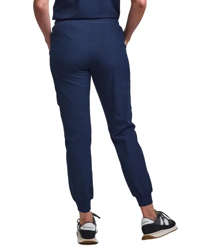 Miniatura 5 de Green Town Conjunto de ropa quirúrgica para mujer, pantalón deportivo y parte superior con cuello en V, 5 bolsillos, cintura de yoga, uniforme