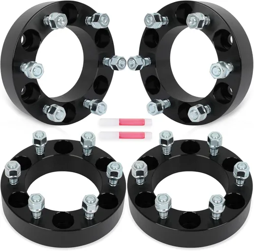 Miniatura 25 de SCITOO 4 espaciadores de rueda de 1 pulgada, 4 lengüetas de 0.157 x 3.937 in a 0.157 x 3.937 in, pernos de 0.472 x 0.059 in, compatibles