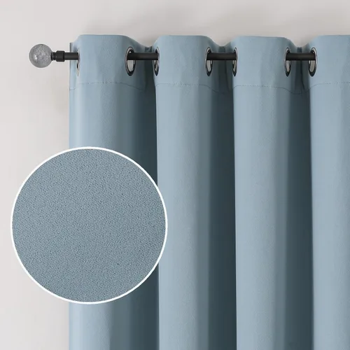 Miniatura 6 de Flyfun - Cortinas opacas con ojales para dormitorio y sala de estar, juego de 2 paneles, con aislamiento térmico, cortinas de oscurecimiento