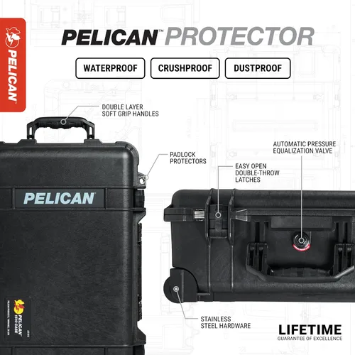 Miniatura 4 de Pelican 1510 estuche con espuma (cámara, equipo, multiusos), color negro