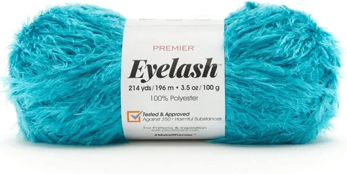 Miniatura 9 de Premier Yarns Hilo de pestañas, hecho de poliéster, hilo voluminoso para ganchillo y tejido, perfecto para juguetes y detalles decorativos, carbón