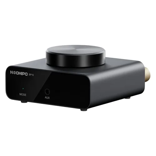 Mini amplificador Bluetooth para altavoces, amplificador de audio estéreo (50Wx2)/mono (100W)/modo dual (100Wx2), entradas AUX y Bluetooth de hasta