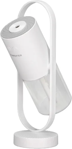 Sanpyl Humidificador de niebla fría, humidificadores de rotación 40ML por hora 6.8 fl oz humidificador 3.5W USB silencio colorido LED luz nocturna