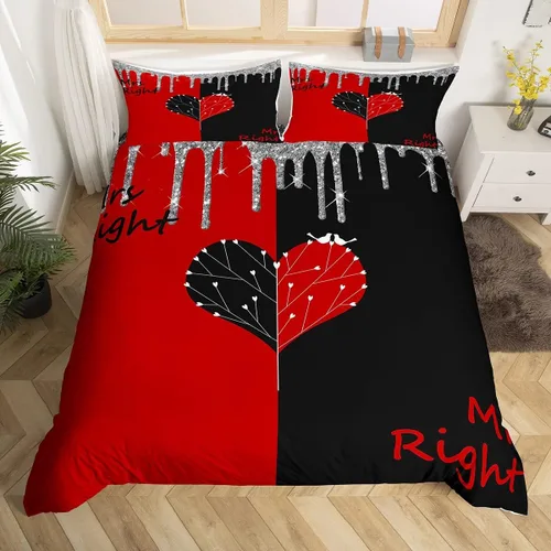 Miniatura 9 de Decoraciones para caravanas de remolques, funda de edredón de campamento feliz, juego de ropa de cama rústica color rojo de 3 piezas para niños
