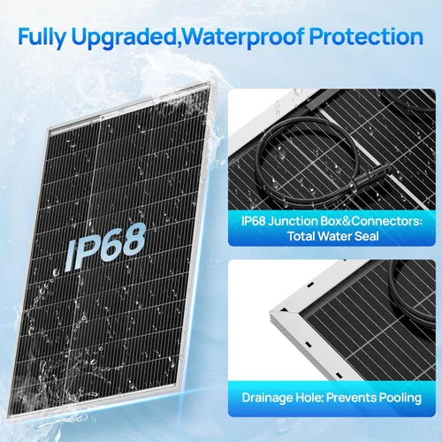 Miniatura 7 de ECO-WORTHY Panel solar tipo N de 100 W, panel solar de 12 V y 100 vatios con módulo fotovoltaico monocristalino de 25 % de eficiencia, paneles