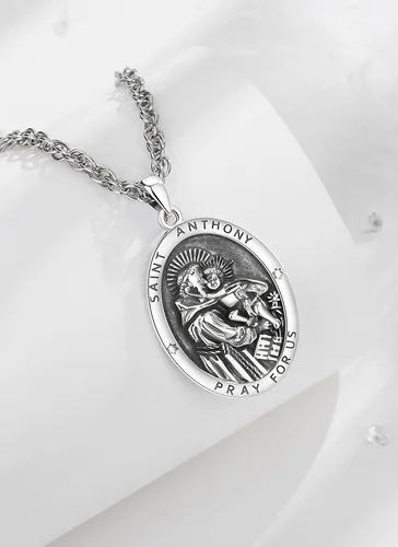 Miniatura 2 de CELESTIA Medallas de plata de ley 925 San MiguelSan CristóbalSan BenitoSan GabrielVirgen MaríaJesúsCaravacaMetatrónSello de los Siete Arcángeles