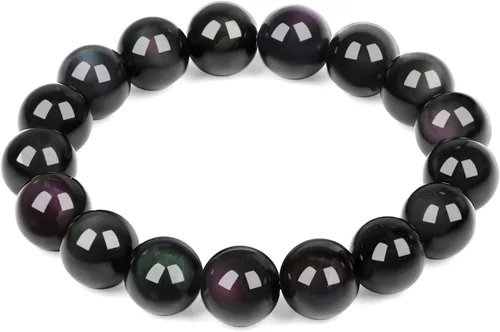 Miniatura 8 de Pulsera de ojo de tigre para hombres y mujeres, pulsera antiansiedad, alivio del estrés y confianza, hecha a mano, piedra natural, cuentas