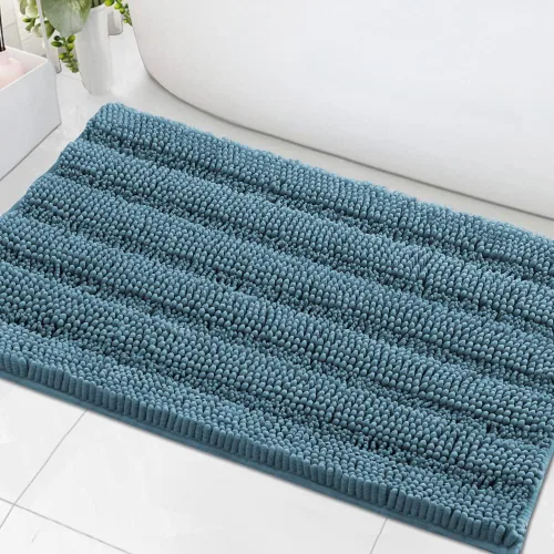 Miniatura 17 de H.VERSAILTEX - Alfombras de baño, juego de 2 piezas, alfombra de contorno para baño, juego de alfombras para inodoro, alfombra antideslizante