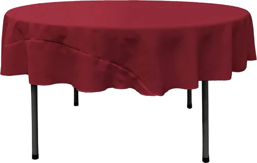 Miniatura 31 de LA Linen - Mantel redondo lavable de popelina de poliéster, resistente a manchas y arrugas, 51", mantel de tela para comedor, cocina, fiesta, Negro