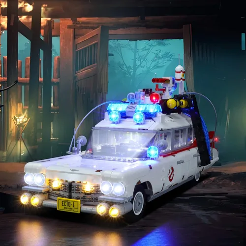Miniatura 4 de Lightailing Juego de luces para modelo de bloques de construcción (ECTO-1) - Kit de luz LED compatible con Lego 10274 (no incluye el modelo)