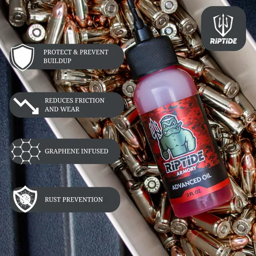 Miniatura 2 de Aceite de Arma Avanzado Riptide Armory - Protección de Grafeno de Larga Duración y Lubricidad - Protege y Previene la Acumulación - Seguro en Todas