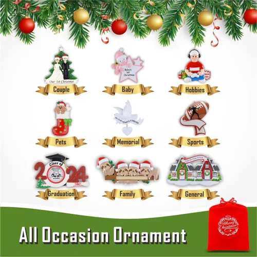 Miniatura 6 de Taza de malvavisco de chocolate caliente para pareja, adorno para árbol de Navidad 2025, adorno de Navidad personalizado para familia de 2, regalo