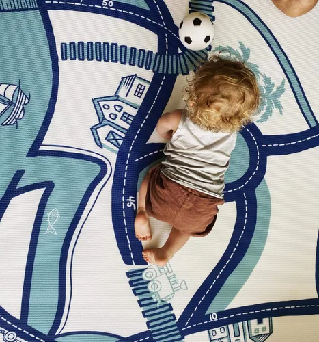 Miniatura 6 de The Shwally PlayMat - Alfombra de juego suave para bebé, tapete de espuma reversible, impermeable, limpiable, duradero, no tóxico e hipoalergénico