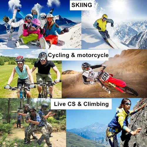 Miniatura 7 de LJDJ Gafas de esquí para motocicleta, gafas de snowboard, juego de 2 – Dirt Bike ATV Motocross anti-UV ajustables para montar fuera de carretera