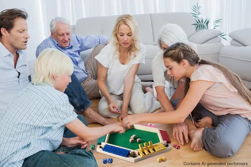 Miniatura 8 de Vamslove - Juego "Shut The Box" para 6 jugadores con 12+4 dados - Juego de mesa de madera de 6 lados colorido con números matemáticos para niños