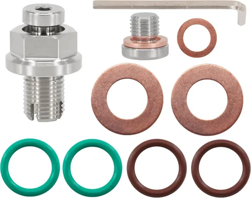 Miniatura 10 de Tapón de Drenaje de Aceite Piggyback Sobredimensionado de 1/2"-20, Kit de Reparación de Rosca de Cárter de Aceite Autorroscante de Acero Inoxidable