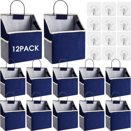 Miniatura 9 de Woanger 12 bolsas de almacenamiento para colgar en la pared, organizador para colgar en la pared, contenedores para colgar sobre la puerta