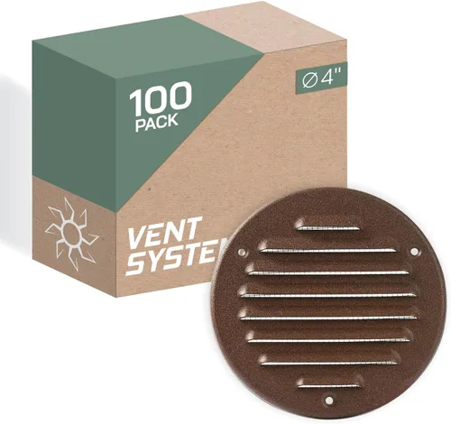 Miniatura 57 de Vent Systems - Cubierta de rejilla de ventilación de aire de alero rectangular de metal negro de 3 x 10 pulgadas (interior), deflector
