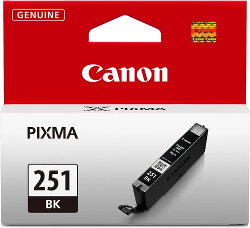 Canon CLI-251 Depósito de tinta negra auténtica, compatible con MG6320, IP7220 y MG5420, MX922, MG5520, MG6420, MG7120, iX6820, iP8720, MG7520,