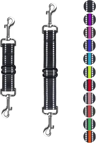 Miniatura 9 de Clip de seguridad para el collar de punta, clip de seguridad para perro, conector de arnés para perro, correa de respaldo de nailon reflectante
