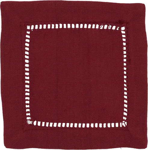 Miniatura 73 de SARO LIFESTYLE Servilleta de cóctel con borde cosido (juego de 12), negro, 6"x6