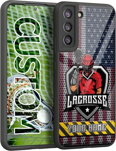 Miniatura 7 de Personalized America Flag Lacrosse Name Number Rubber Cover Phone Case for Galaxy X-Lacrosse